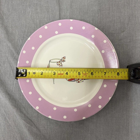 Rosanna High Heel Shoes w/ polka dot 8" Desert/Salad Plates Set of 4 FS Charity - Picture 7 of 7